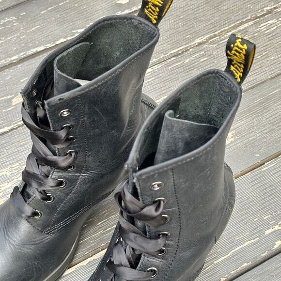 SOLD - Dr. Doc Marten’s Darcie Black High Heel Boots Womens 39 Size 8 - Picture 10 of 11